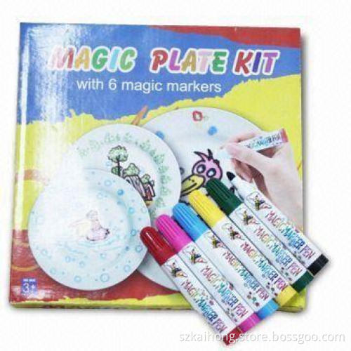Ceramic Marker for Children Painting on Pordelain Mugs, Plates, Made of PP Material
